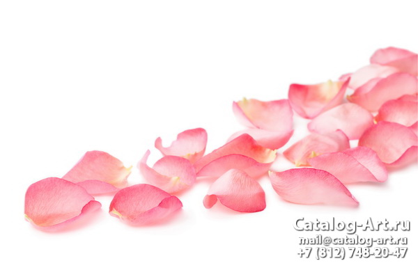 Натяжные потолки с фотопечатью - Розовые цветы 32